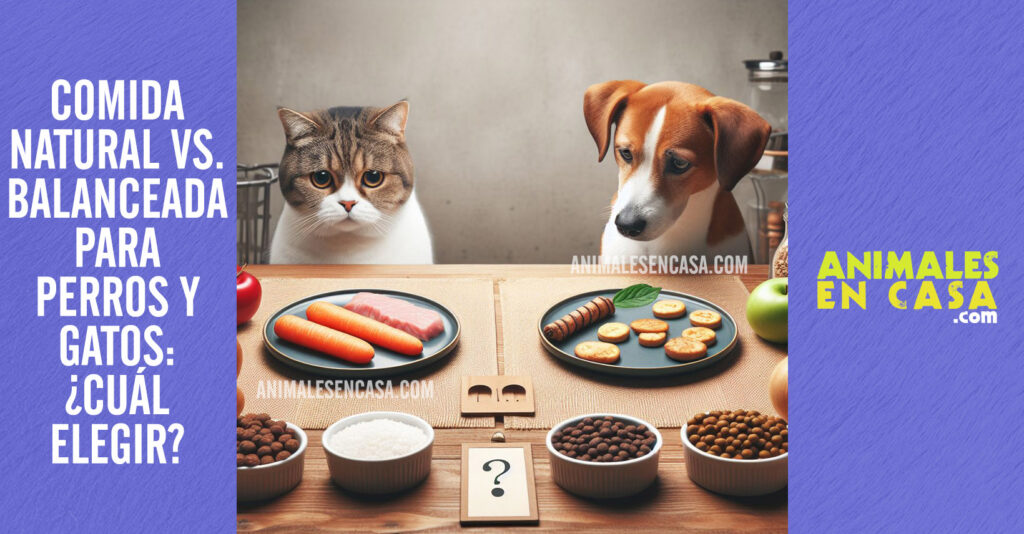 Comida natural vs. balanceada para perros y gatos: ¿Cuál elegir?.